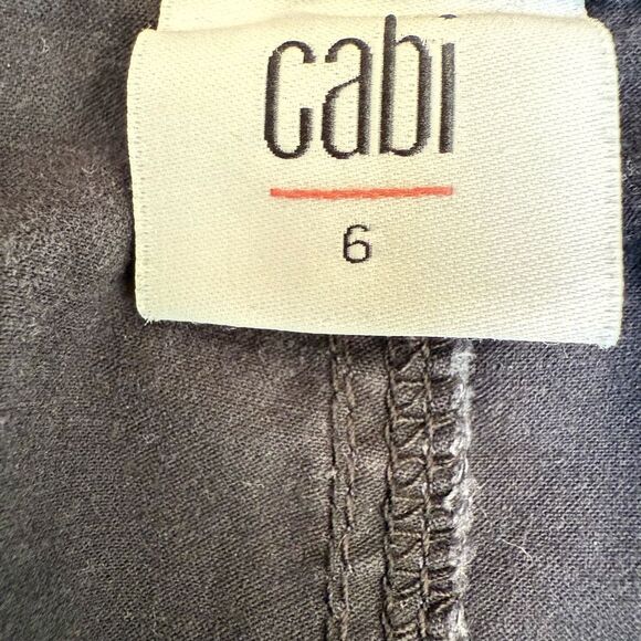 Cabi The Scout Pants cotton Pockets Slim Skinny Leg Washed Black size 6 - Picture 3 of 7